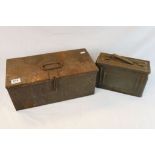 Two Vintage World War Two Era Ammo Boxes.