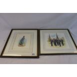 Two Framed & Glazed Original Water Colours By Charles (Chas) Stadden, The First Depicting The Queens