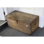 Late 19th / Early 20th century Pine Storage Box with Zinc Liner, 88cms long x 41cms high