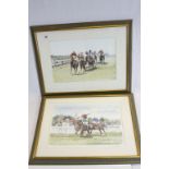Pair of Horse Racing prints by Keen