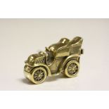 Brass vesta case in the form of a vintage car