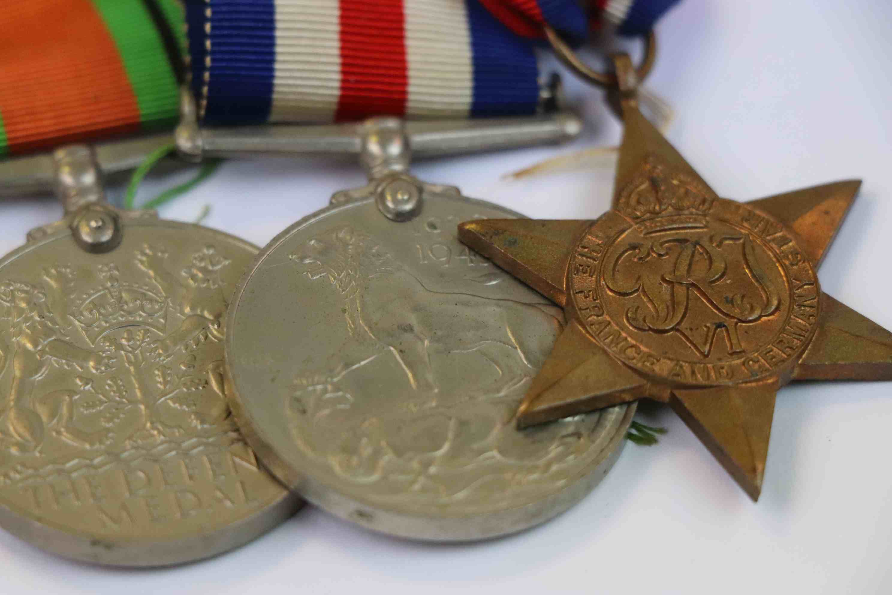 A Full Size World War Two / WW2 British Medal Group To Include The British War Medal, The Defence - Image 6 of 7