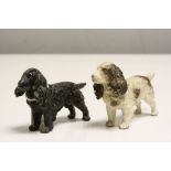 Two Cold Painted models of Spaniels, each approx 11cm long