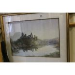 William Derrick (1857-1941) 19th century Watercolour Tintern Abbey signed and dated 1879