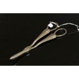 Pair of Hallmarked Silver Grape Scissors "George Hape" Sheffield 1870, approx 18.5cm long