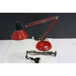 Vintage machinists Angle Poise lamp and one other