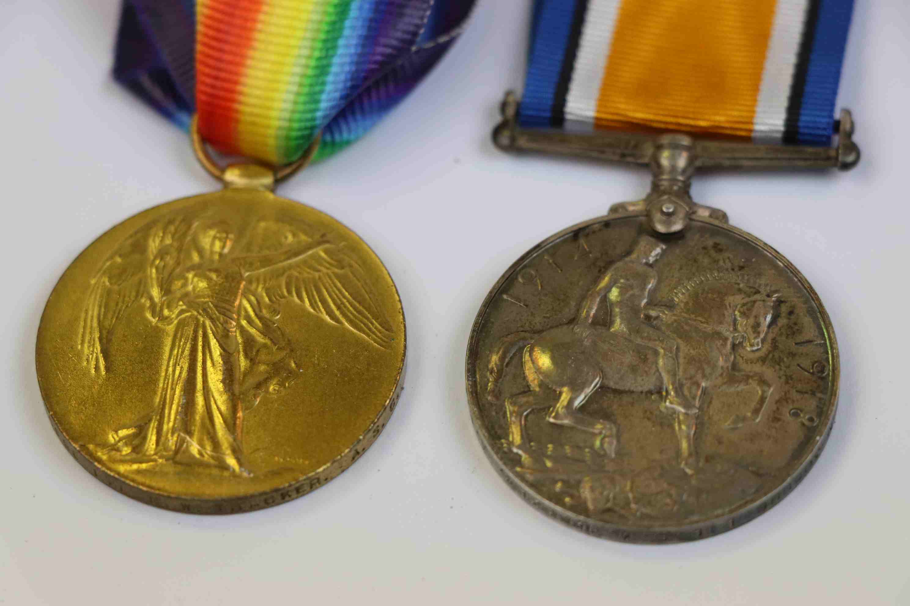 A Full Size World War One / WW1 Medal Pair To Include The Victory Medal And The British War Medal - Image 5 of 8