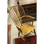 19th century Elm Windsor Hoop Back Elbow Chair
