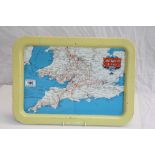 Vintage Great Western Railway / GWR Tray showing a Map of it's Stations and Routes, 44cms x 31cms