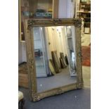 Large 19th century Giltwood and Gesso Frame fitted with a later Mirror, 145cms x 120cms