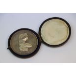 Victorian Leather cased white metal Medallion from the Royal Academy of Arts for "Study" and dated