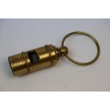 Brass White Star style whistle, stamped Titanic