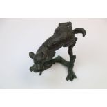 Bronze Sculpture of a Gundog with Duck