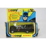 Boxed Corgi Batman 267 Batmobile in excellent condition with both figures, 1979 version with backing
