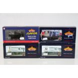 Four boxed Bachmann OO gauge locomotives to include 32100 Blue Ribband 08 Diesel Shunter 13365 BR