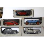 Five boxed 1:18 Signature diecast models to include 1936 Chrysler Airflow, 1917 REO Touring, 1930