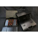 Two Games Workshop Warhammer 40,000 cases with painted figures