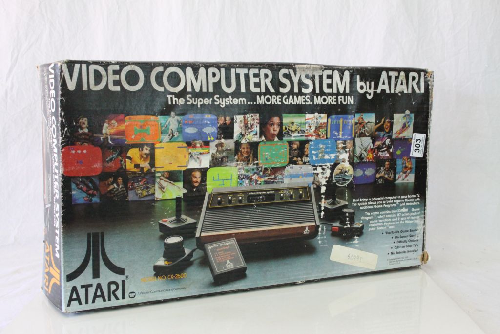Boxed Atari Video Computer System to include console, 4 x controllers, 1 x video game, instruction