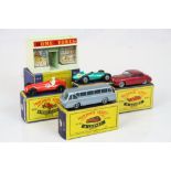 Four boxed Matchbox Lesney 75 Series diecats models plus boxed No 5 Home Stores Accessory Pack,