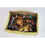 Quantity of plastic figures to include Cowboys & Indians, farm animals and accessories, featuring