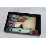 Eight play worn diecast models to include Triang Spot On, Corgi, Matchbox and Dinky featuring Spot