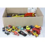 Collection of vintage play worn diecast models to include Corgi, Matchbox and Dinky featuring