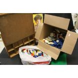 Original Lego System box with Lego bricks and accessories separate, plus additional Lego