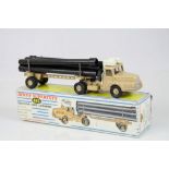 Boxed French Dinky 893 Tracteur Unic Saharien diecast model with 6 pipes, diecast vg within a gd