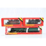 Three boxed Hornby OO gauge locomotives to include R058 BR 0-6-0T Jinty Locomotive, R052 LMS 0-6-
