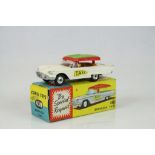 Boxed Corgi 430 Bermuda Taxi 'By Special Request' diecast model in white with red and green roof,