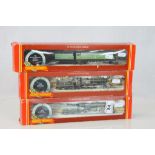 Three boxed Hornby OO gauge locomotive & tender models to include R374 SR Battle of Britain '