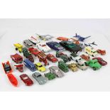 Collection of vintage play worn diecast models to include Corgi and Matchbox to include Corgi The