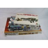 Four boxed model kits to include Revell H368 Cutty Sark, Tamiya 1:48 No.6420 Avro Lancaster BI/