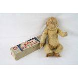 Boxed Pelham Puppet Prince Charming and a Merrythought Monkey with mohair