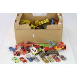 Quantity of play worn diecast models circa 1960s/70s to include Dinky, Matchbox etc, featuring