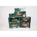 Five boxed ltd edn diecast models to include 3 x Corgi Gold plated models featuring 04202 Goldfinger