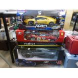 Three boxed Radio Controlled model vehicles to include Nikko 1:10 Street Cars Lamborghini, Mix Ric