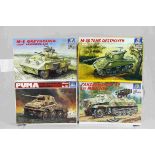 Four Italeri 1:35 Scale military vehicle model kits to include No.364 M-8 Greyhound Light Armoured