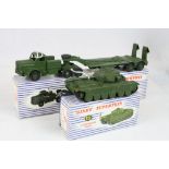 Two boxed military Dinky Supertoys to include 660 Tank Transporter and 651 Centurion Tank, diecast
