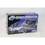 Retro Gaming - Boxed Sega Saturn gaming console to include console, controller, power lead and TV