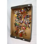 Collection of Timpo plastic figures to include stagecoach, cowboys, Indians, knights