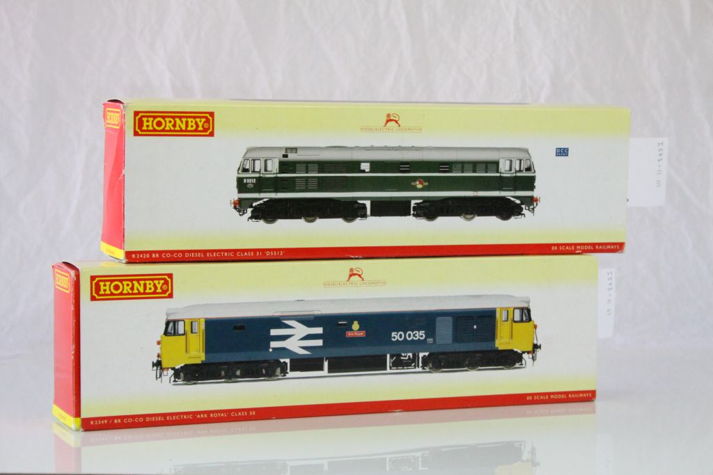 Two boxed Hornby OO gauge locomotives to include R2349 BR Co-Co Diesel Electric Class 50
