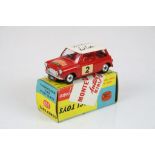 Boxed Corgi 321 Monte-Carlo Autographed B.M.C. Mini Cooper S, red body, white roof, red interior,