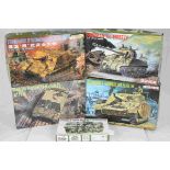 Four Dragon 1:35 Scale '39 - '45 Series model military vehicles to include No.6026 Sturmpanzer "