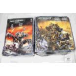 Two boxed Games Workshop Warhammer 40,000 featuring Space Marine Battleforce MKII and Chaos Space