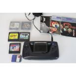 Retro Gaming - Sega Game Gear console with power cable and 5 x games to include Sonic the