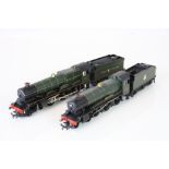 Two Hornby OO gauge locomotives with tenders to include County of Devon 1005 4-6-0 and King Henry