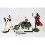 Collection of four Final Fantasy VII model figures to include Tifa Lockhart, Cloud Strife & Hardy