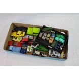 Collection of diecast and plastic model vehicles to include Dinky Dublo, Corgi, Wiking etc