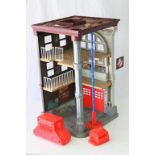 Original Kenner The Real Ghostbusters Fire Station, with pole, sign and 2 x accessories